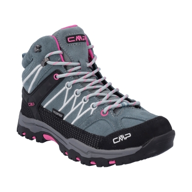 CMP Buty trekkingowe Rigel Mid WP (wodoodporne/waterproof) mineralnoszary/różowy Juniorzy/Dzieci